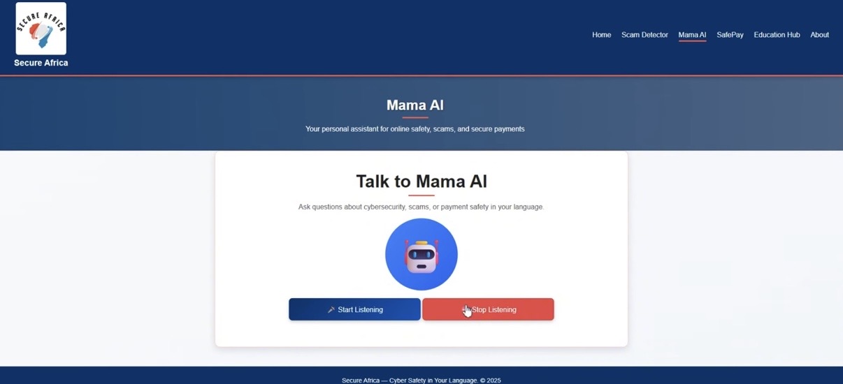 Mama AI — multilingual assistant for online safety, scams and secure payments